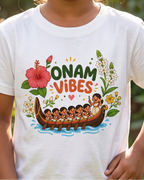 Onam Vibes White Kids T-Shirt