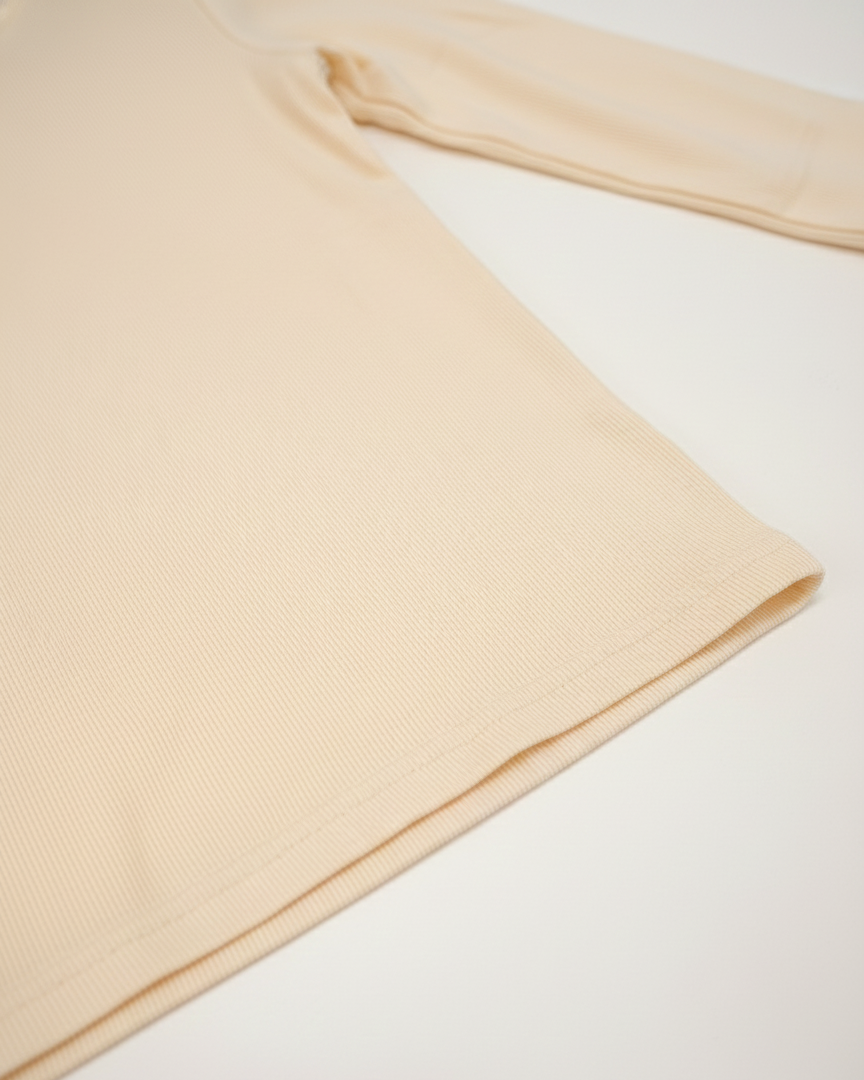 Beige fabric on a white background