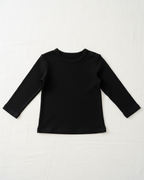 Black long-sleeve shirt on a white background
