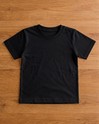 Black t shirt on a beige background