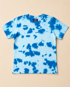 Blue Tie & Dye T- shirt with round neck and half sleeve