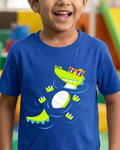 Chilling Crocs Royal Blue Kid's Half Sleeve T-Shirt