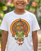 Cute Kathakali white Kid's Half Sleeve T-Shirt