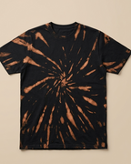 Circular effect Acid wash Regular Fit Cotton T- shirt Half sleeve placed on the beige background