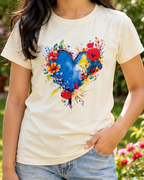 Colourful heart Sandal Kid's T-shirt  half sleeve round neck 