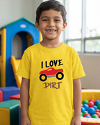 I love dirt Mustard Yellow Kid's Half Sleeve T-Shirt