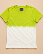 Green Dip Tie and Dye T - shirt with round neck and half sleeve
