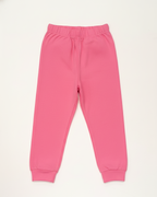 Pink sweatpants on a white background