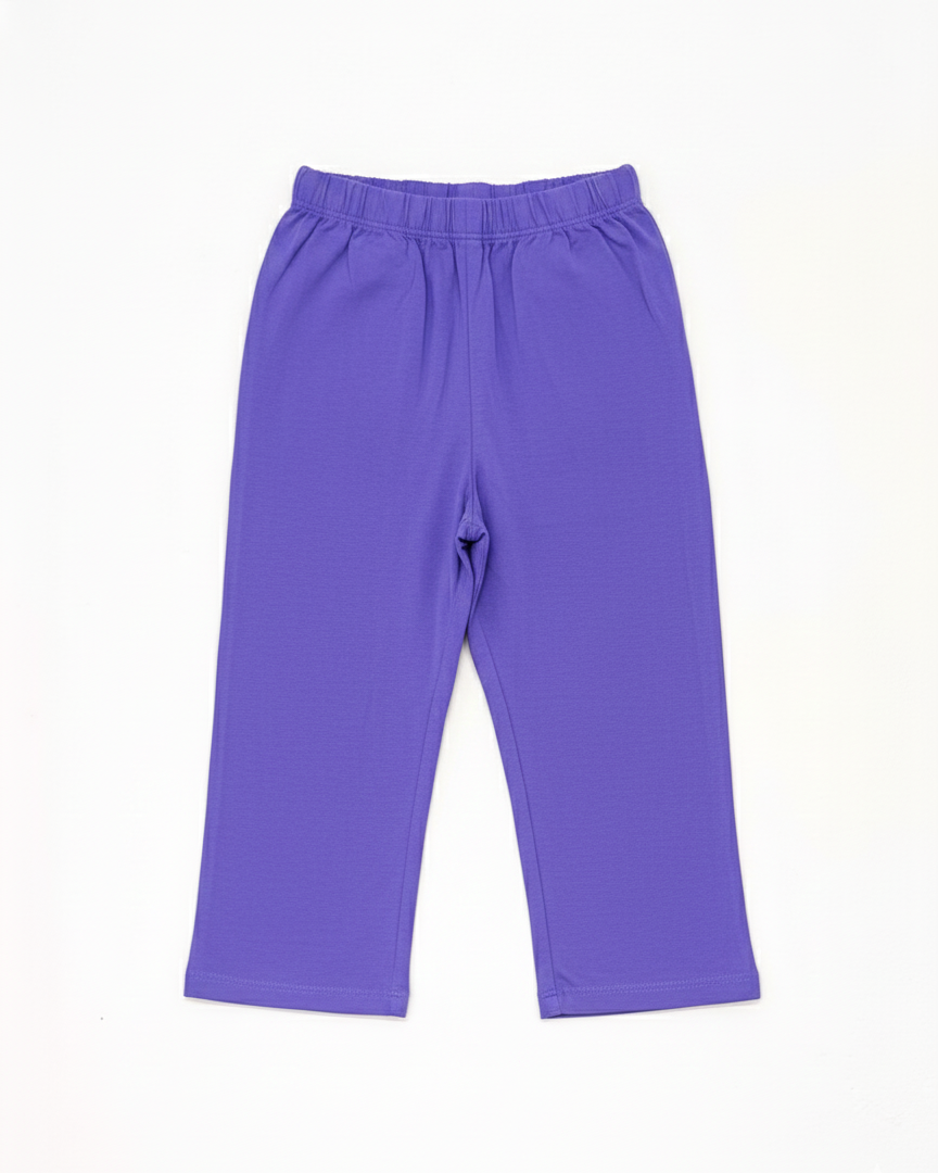 Purple pants on a white background