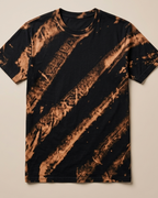 Rust Streak effect Acid wash Regular fit t-shirt placed on the Beige background