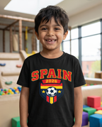 Black Kid's Half Sleeve T-Shirt | Spain
