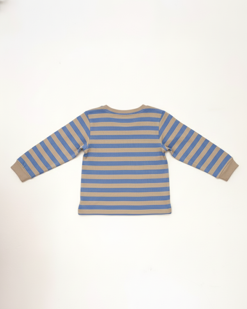 Striped long-sleeve shirt on a white background