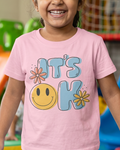 Its Okay Pink Kid's Half Sleeve T-Shirt
